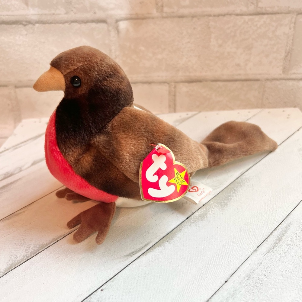Ty Beanie Baby Early the Robin 1997 Vintage Retired Plush Stuffed Animal